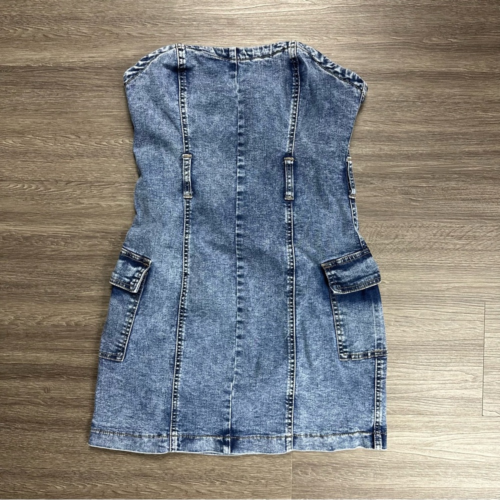 Final Sale: Denim Strapless Dress